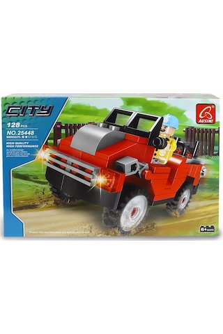 Ausini City Kırmızı Jeep 128 Parça