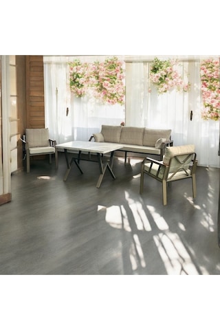 Tu Tienda Nergiz 3 1 1 Mermer Masa Bahçe Balkon Mobilyası,krem Bej