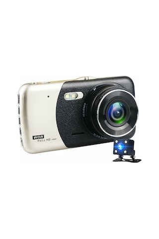 Ranyeek 4" Ekranlı Araç Dvr, 1080p Full Hd Ön-arka Kameralar, Gece Görüşü, Park Asistanı Ve Ldws Fonksiyonu