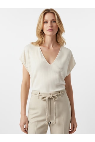 Xint Naturel Pamuk Dokulu Oversize Bluz 602582