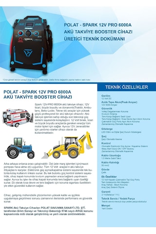 polataku Spark 12V-Pro 6000A Akü Takviye Cihazı