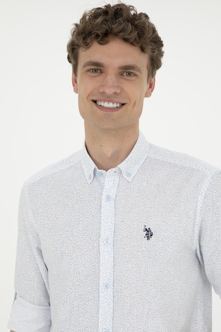 U.s. Polo Assn. Erkek Mavi Gömlek Desenli 50288670-vr036 Mavi