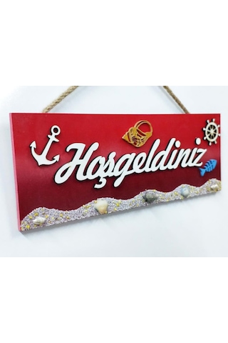 Hoşgeldiniz Kapı Ve Duvar Dekoru Süsü 30X11 Cm