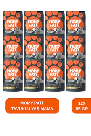 Tavuklu Yaş Kedi Maması 85 Gr X 12 Adet Yetişkin Kediler İçin