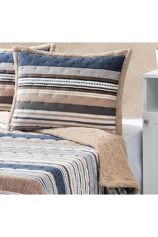 Merinos Allday Çift Kişilik Yatak Örtüsü Seti Bona Mavi