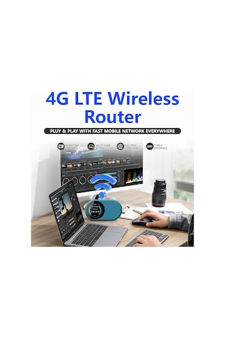 4g LTE Mobil Sim Kartlı Wifi 6 Router 3000mah Taşınabilir Hotspot Modem Kayıtlı
