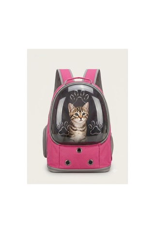 Ufo Kedi Köpek Taşıma Sırt Çantası & Pencereli & Uçak, Kabin Uyumlu, Hava Kanallı & Konforlu Pembe