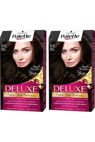 Palette Deluxe 3 - 0 Koyu Kahve X 2 Adet Saç Boyası