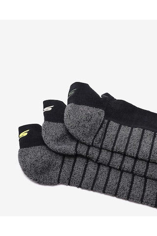 Skechers 1/2 Terry Low Cut W/ Heel Tab - 3'lü Paket Erkek Çorap Erkek Siyah Çorap S119006h-001