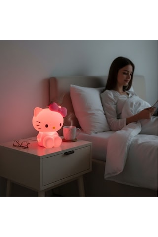 Hello Kitty Gece Lambası Ve Masa Lambası Beyaz