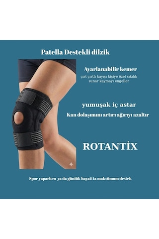Standart Beden Patella Ve Ligament Destekli Dizlik Cırt Ayarlı