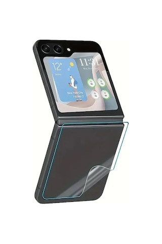 Samsung Galaxy Z Flip 7 Fe Uyumlu Ön+arka Body Şeffaf Ultra Koruyucu Nano Jelatin