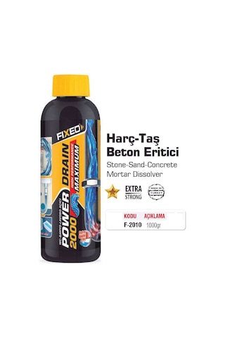 Sgs Harç Taş Beton Eritici Sıvı 1 Kg - Tıkanıklara Kesin Çözüm F