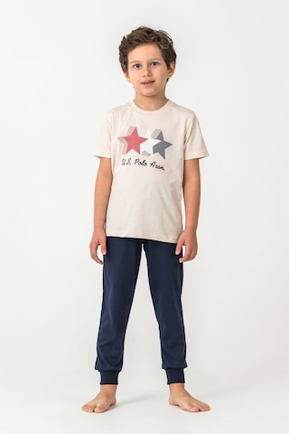 U.S. Polo Assn. U.s. Polo Assn. Erkek Çocuk Beyaz Pijama Takım Us2441-c-v2
