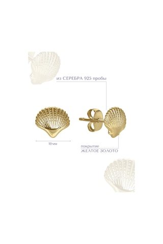 Miestilo 925 Gümüş Çivili Altın Kaplama Deniz Kabuğu Küp 411783421 Diğer