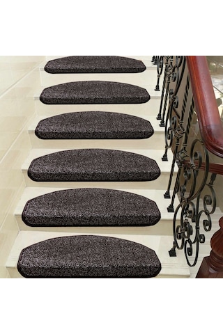 Kahverengi Kendinden Yapışkanlı Merdiven Basamak Paspası / Halısı (402804655)