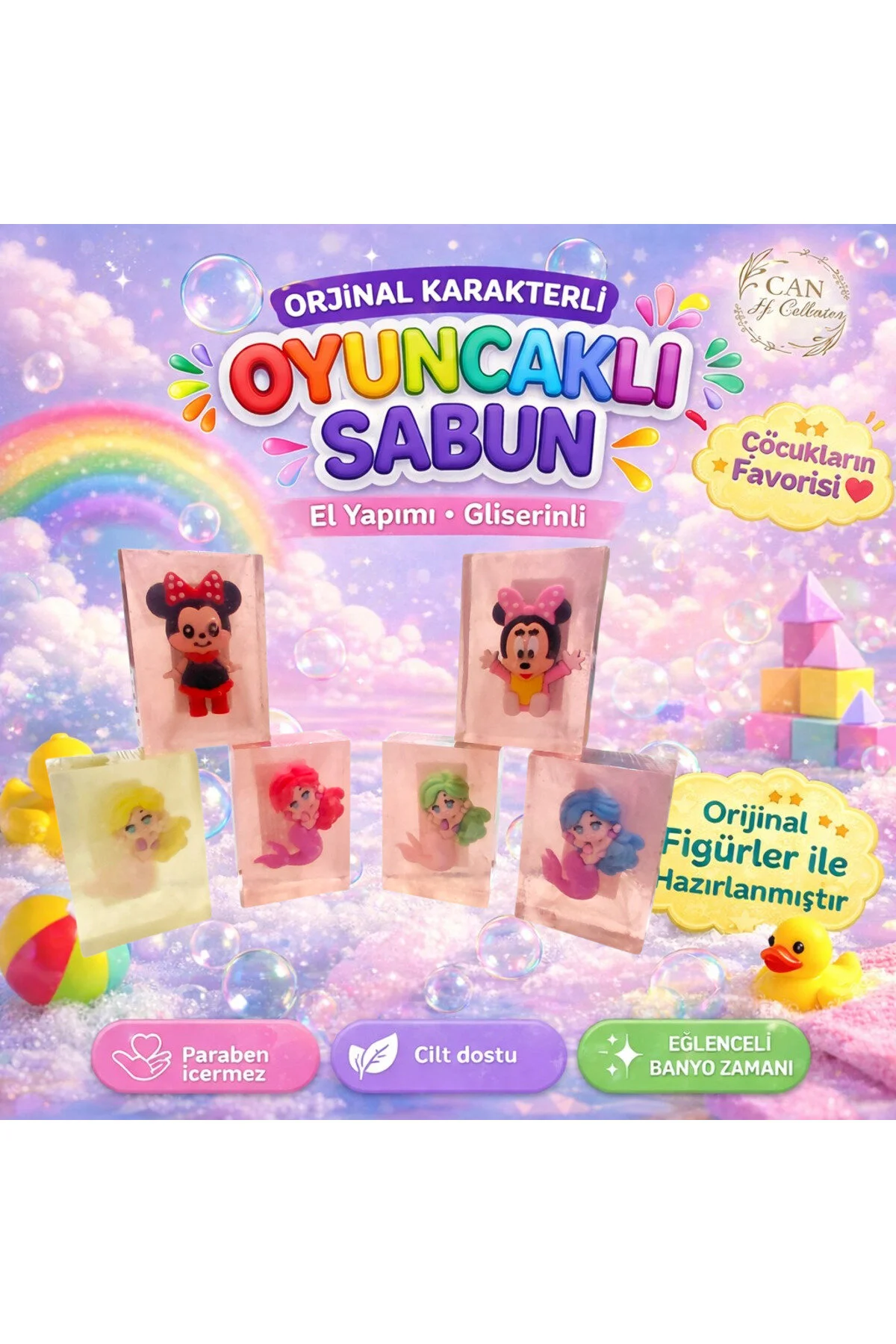 Supriz Oyuncaklı Sabun Kız Çocuklarına Uygun Karakterler Çilek Supriz Oyuncaklı Sabun Kız Çocuklarına Uygun Karakterler Çilek