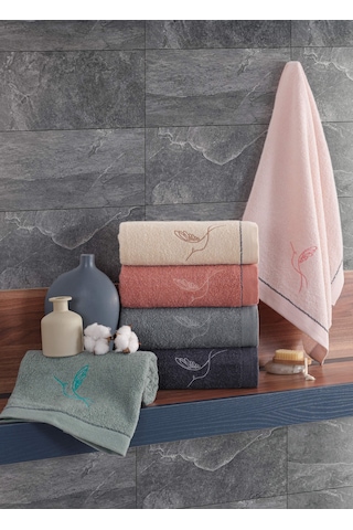 Newhome Anka Kuş 6 Lı 50x90 %100 Pamuk El Ve Yüz Havlusu 6 Renk