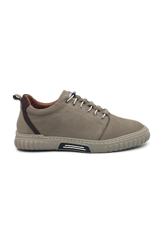 Taşpınar 5600 %100 Nubuk Deri Ortopedik Erkek Yazlık Rahat Günlük Spor Sneaker Yeni Sezon Ayakkabı 40-44 Vizon Nubuk