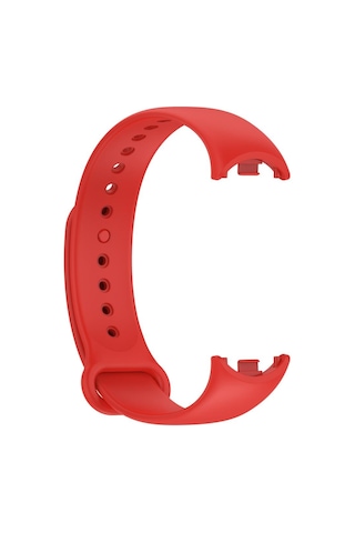Xiaomi Mi Band 8 9 10 Uyumlu Akıllı Bileklik Silikon Kordon Kayış Kırmızı