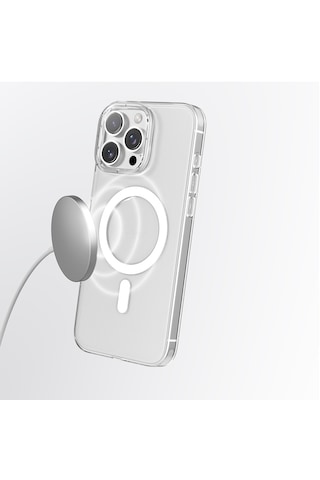 Apple Uyumlu iPhone 16 Pro Max Kılıf M-safe Şarj Özellikli Youngkit Ice Serisi Kapak Şeffaf