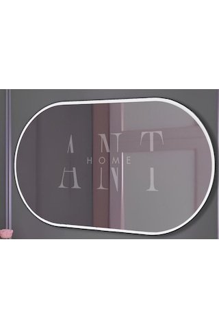 Çerçeveli Ayna, Duvar Aynası, Masa Aynası, Minyatür 40x25 Cm 25 X 40 Beyaz