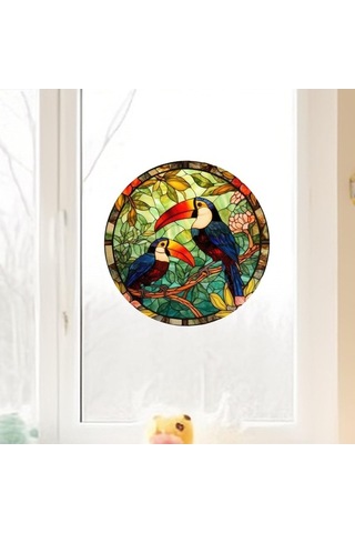 Pazly Yenilik Suntek Sinek Magideal Kuşu Ev Çıkartması Çıkarılabilir Cam Ms Ahşap