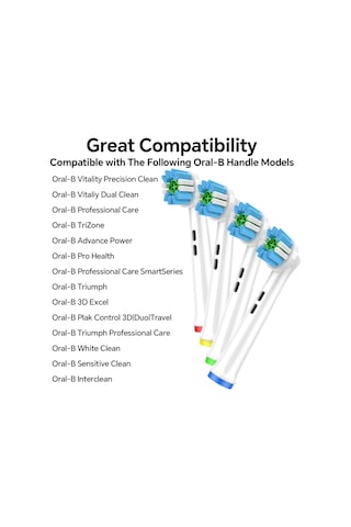 Yedek Diş Fırçası Kafaları Oral B Braun İle Uyumlu Profesyonel Elektrikli Fırça 4 Pcs