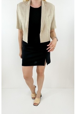 Modaonna Yırtmaçlı Siyah Mini Etek Siyah