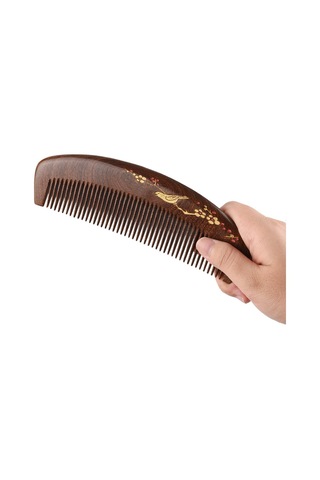 Suofeng Kadınlar İçin Sandal Ağacı Tarağı - İnce Dişli Statik Önleyici Ahşap Saç Tarağı, Doğal Dolaşma Önleyici Saç Bakım Tarakı Statiksiz