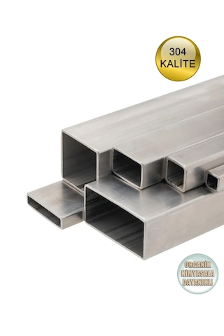 Paslanmaz Çelik Profil 304 Kalite 80x80x1,5mm 1 Metre Kutu Profil