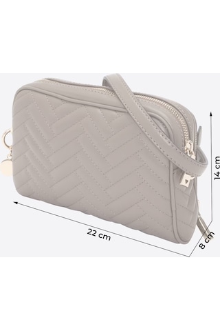 Guess Anning Kapitoneli Mini Kadın Çapraz Çanta Hwqg9508140 Vizon