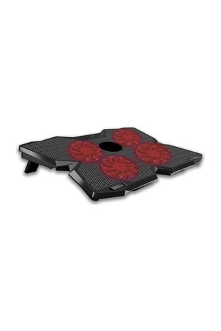 Dexım 4 Fan Ledli Notebook Soğutucu Stand 18" Ve Altı Notebook Uyumlu - Kırmızı 703508679036
