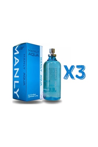 Manly Aqua Erkek Parfüm EDC 3 x 125 ML