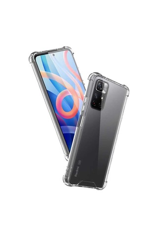 Xiaomi Poco M4 Pro 5G Kılıf Şeffaf Nitro Anti Shock Kapak Renksiz