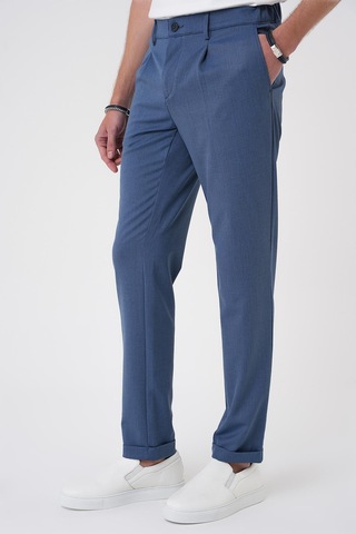 Efor Comfort Fit Beli Lastikli Pileli İndigo Jogger Pantolon P 1182 İndigo