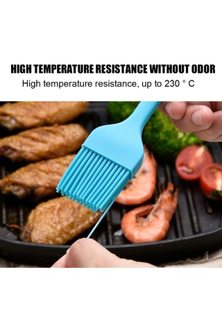 Ximistore9 Gril Ve Pasta İçin Yüksek Sıcaklığa Dayanıklı Silikon Yağ Fırçası - 9 Renk Seçeneği Çok Renkli