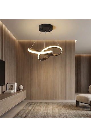 Lzy Avize Store Kar Çiçeği Siyah Avize Modern Salon, Mutfak, Çocuk Odası Ve Antre Aydınlatma