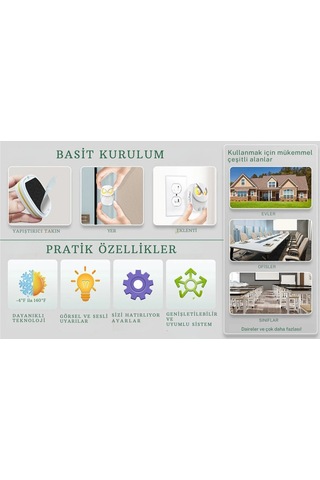 Techtic 1buton 1alıcı Kablosuz Kapı Zili Baykuş Şekilli Beyaz