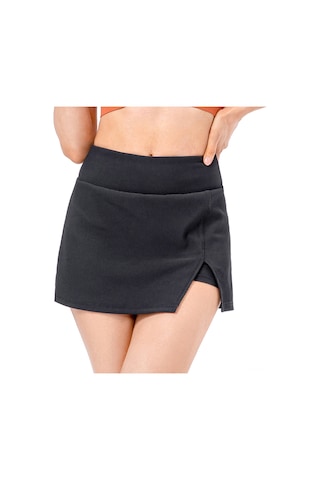 Skycity Yüksek Bel Spor Etekleri: Tenis, Yoga Ve Golf İçin İç Kısa Şortlu Konforlu Kadın Etekleri SiYAH Siyah