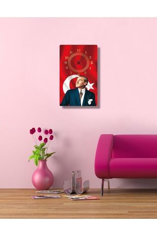 Decorıta Cam Saat | Atam Çok Renkli