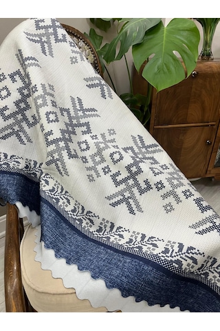 Koltuk Örtüsü Kaymaz Kilim Mavi