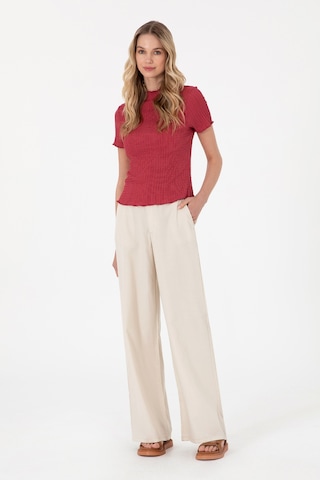 U.S. Polo Assn. Kadın Taş Loose Fit Kanvas Pantolon 50309122-VR049
