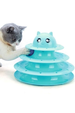 Tower Of Tracks Eğlenceli Üç Katlı Kedi Oyuncağı Seti Kedi Oyunu 50001