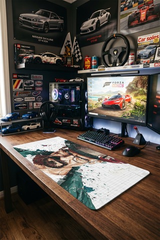 Breaking Bad Heisenberg Portre 40x90 Cm Oyuncu Mousepad Kaymaz Taban Büyük Boy Mousepad