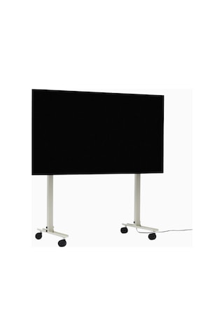 Fitueyes Straight Rollin Tv Standı 40 70", Tekerlekli & Mobil, Şık Siyah Tasarım Tv Ünitesi Beyaz