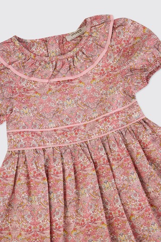 Panço Liberty Kumaş Kız Çocuk Elbise 5621gk26002 Pembe