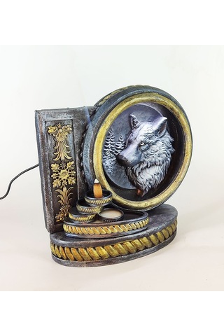 Barok Halka Kurt Tasarımı Metalik Geri Akış Tütsülük Işıklı