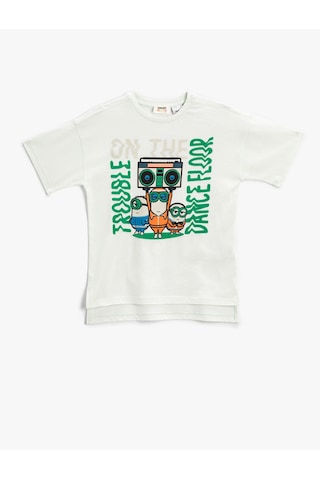 Koton Minions Baskılı Tişört Lisanslı Kısa Kollu Bisiklet Yaka Pamuklu Mınt 2skb10451tk Mint