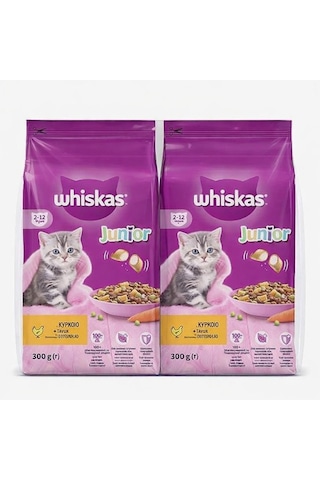 Whiskas Junior Tavuklu Yavru Kedi Maması 300 Gr 2 Adet